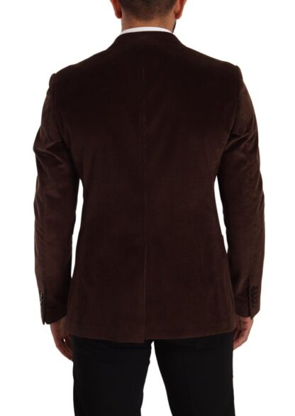 Dolce & Gabbana - Elegant Brown Corduroy Slim Fit Blazer