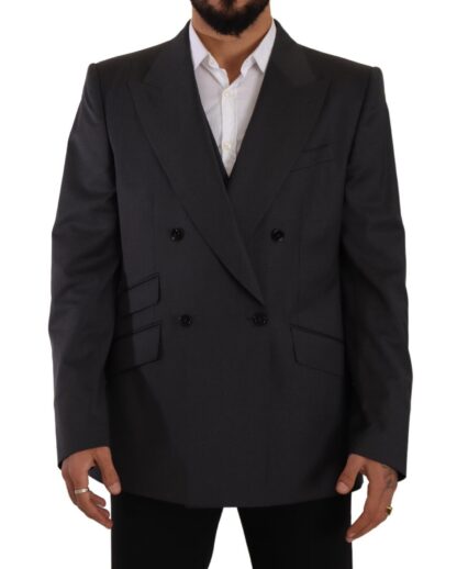 Dolce & Gabbana - Elegant Gray Sicilia Wool Blend Suit