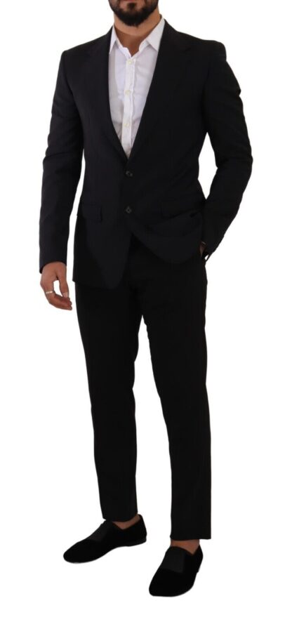 Dolce & Gabbana - Elegant Black Martini Slim Fit Blazer and Vest