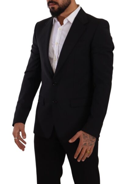 Dolce & Gabbana - Elegant Black Martini Slim Fit Blazer and Vest