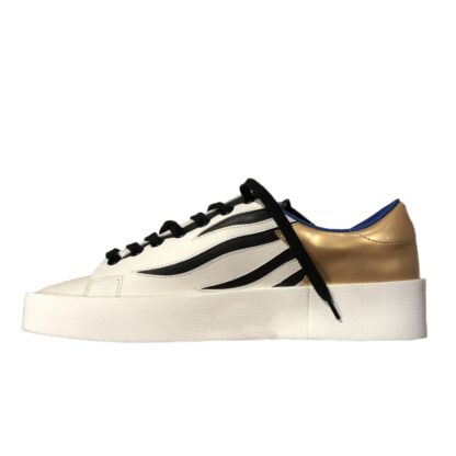 Golden Goose - Flame Adorned White Leather Sneakers