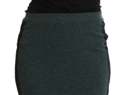 MILA SCHÖN - Emerald Elegance Wool-Blend Pencil Skirt