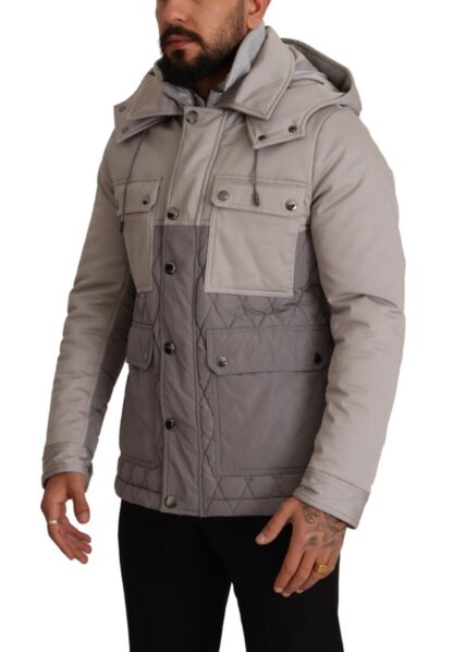 Dolce & Gabbana - Elegant Lightweight Gray Windbreaker Jacket