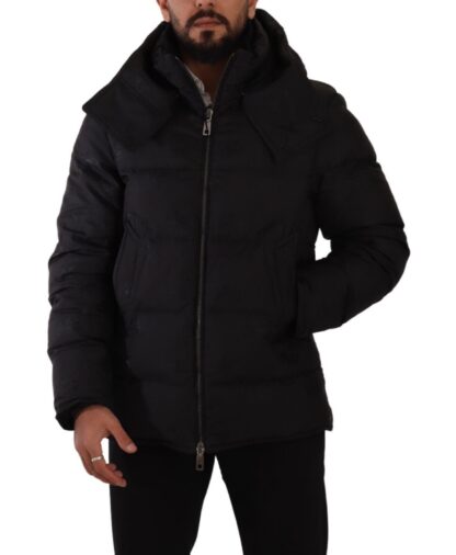 Dolce & Gabbana - Elegant Black Parka Hooded Jacket