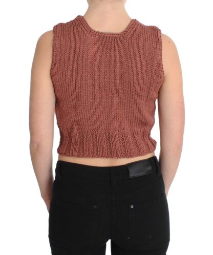 PINK MEMORIES - Chic Red Sleeveless Knit Vest Sweater