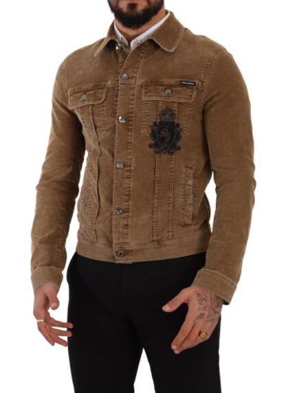 Dolce & Gabbana - Elegant Corduroy Logo Jacket