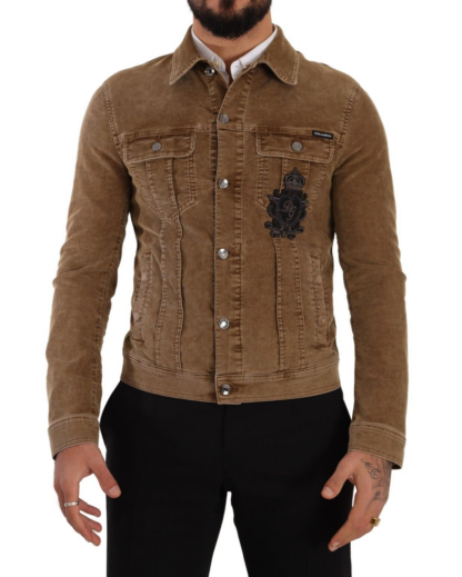 Dolce & Gabbana - Elegant Corduroy Logo Jacket