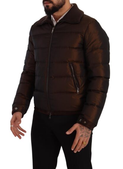 Dolce & Gabbana - Elegant Brown Quilted Puffer Jacket