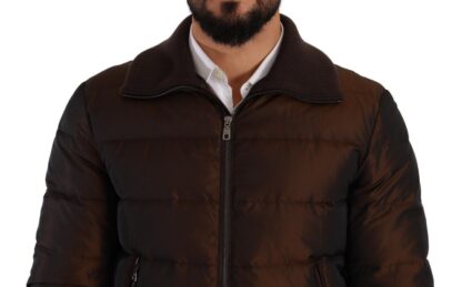 Dolce & Gabbana - Elegant Brown Quilted Puffer Jacket