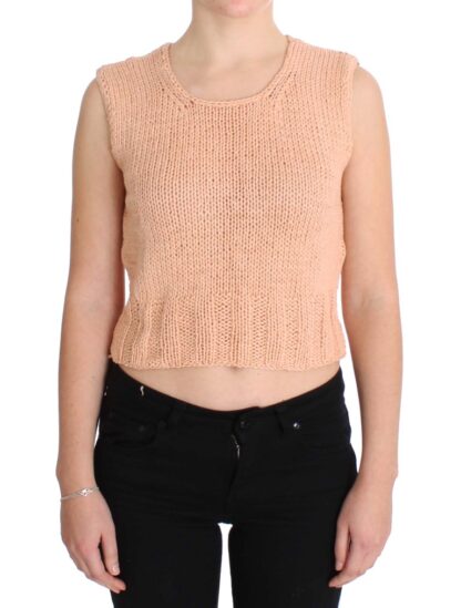 PINK MEMORIES - Elegant Pink Knitted Sleeveless Vest Sweater