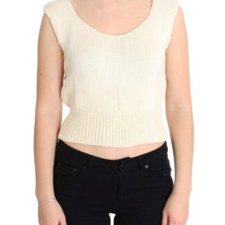 PINK MEMORIES - Beige Oversized V-Neck Knitted Sweater