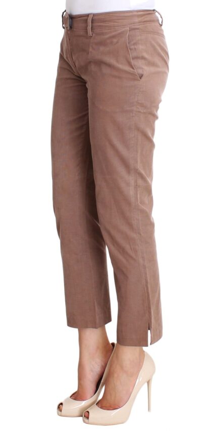 Costume National - Chic Brown Cropped Corduroy Pants