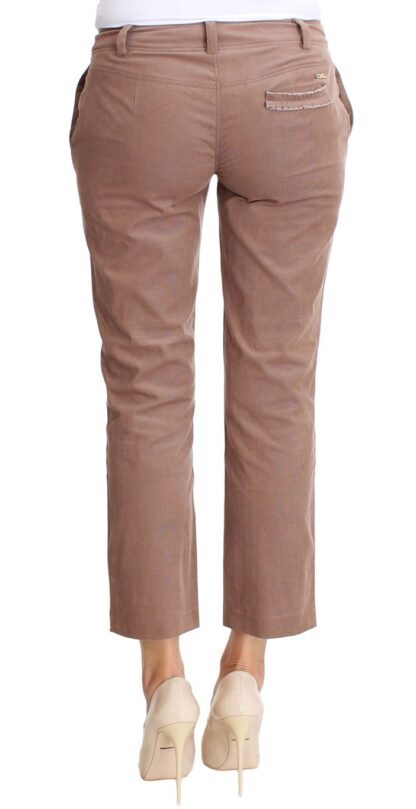 Costume National - Chic Brown Cropped Corduroy Pants