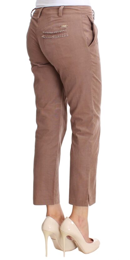 Costume National - Chic Brown Cropped Corduroy Pants