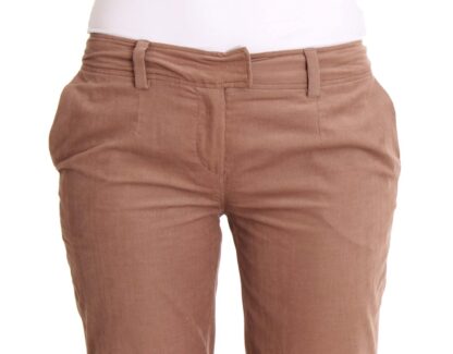 Costume National - Chic Brown Cropped Corduroy Pants