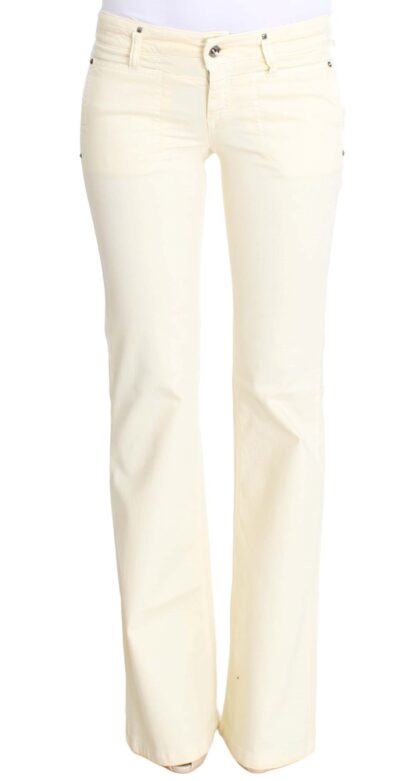 Costume National - Chic Off-White Flared Designer Jeans