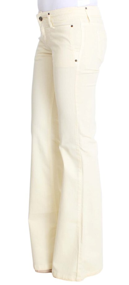 Costume National - Chic Off-White Flared Designer Jeans