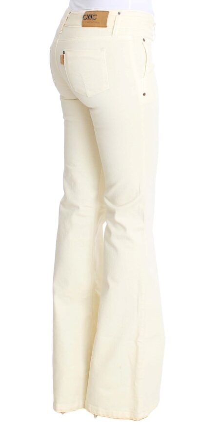 Costume National - Chic Off-White Flared Designer Jeans