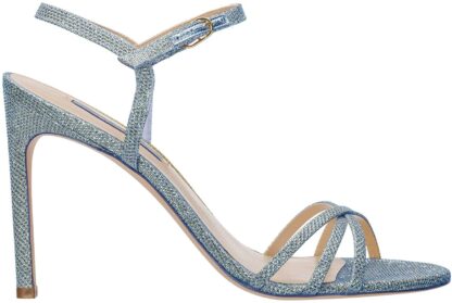 Stuart Weitzman - Glittering Starla Ankle Strap Sandals