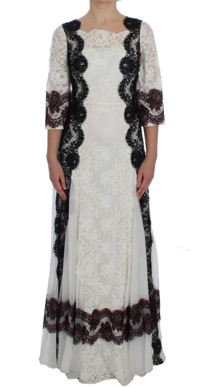 Dolce & Gabbana - Floral Lace Silk Blend Maxi Dress