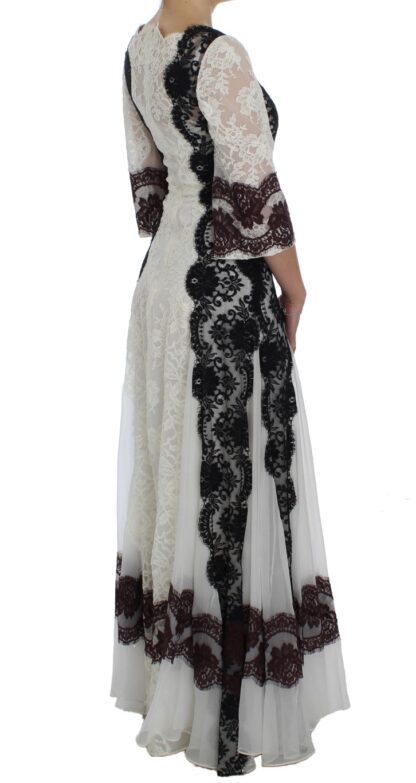 Dolce & Gabbana - Floral Lace Silk Blend Maxi Dress