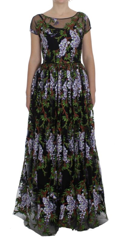 Dolce & Gabbana - Floral Embroidered Maxi Dress - Full Length Elegance