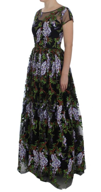 Dolce & Gabbana - Floral Embroidered Maxi Dress - Full Length Elegance