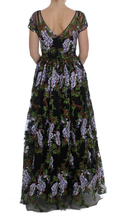 Dolce & Gabbana - Floral Embroidered Maxi Dress - Full Length Elegance