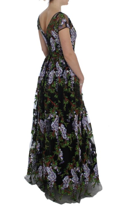 Dolce & Gabbana - Floral Embroidered Maxi Dress - Full Length Elegance