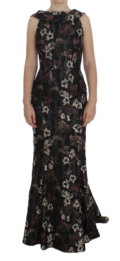 Dolce & Gabbana - Elegant Floral Jacquard Full Length Dress