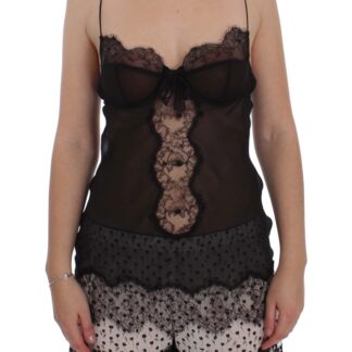 Dolce & Gabbana - Elegant Floral Lace Silk Chemise