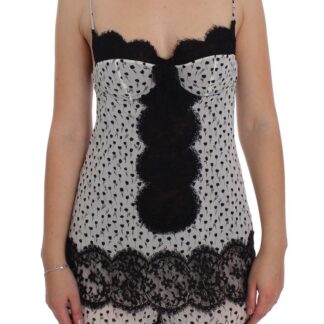 Dolce & Gabbana - Elegant Black Silk Lace Lingerie Chemise