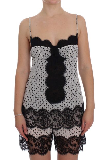 Dolce & Gabbana - Elegant Floral Lace Silk Chemise