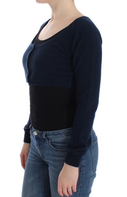 Ermanno Scervino - Chic Cashmere-Blend Cropped Sweater in Blue