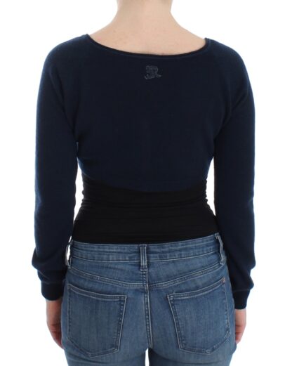 Ermanno Scervino - Chic Cashmere-Blend Cropped Sweater in Blue