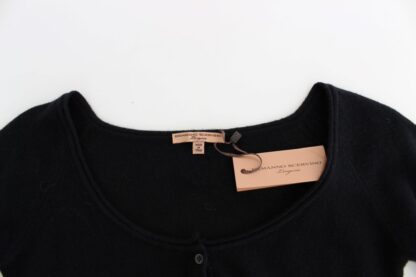 Ermanno Scervino - Chic Cropped Black Wool-Cashmere Sweater