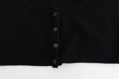 Ermanno Scervino - Chic Cropped Black Wool-Cashmere Sweater