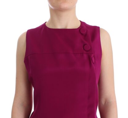 Barbara Casasola - Stunning Silk Sleeveless Purple Blouse