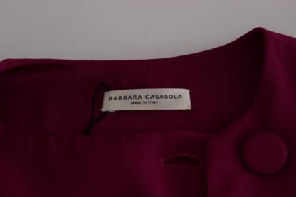 Barbara Casasola - Stunning Silk Sleeveless Purple Blouse