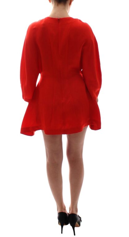 Fyodor Golan - Radiant Red Linen Blend Artisan Dress