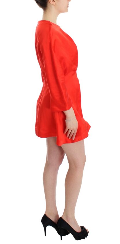 Fyodor Golan - Radiant Red Linen Blend Artisan Dress