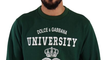 Dolce & Gabbana - Elegant Green Cotton Pullover