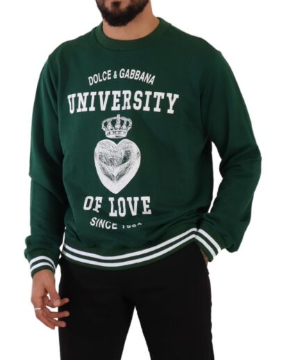 Dolce & Gabbana - Elegant Green Cotton Pullover