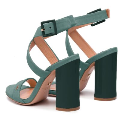 Elisabetta Franchi - Green Calfskin Women Sandal