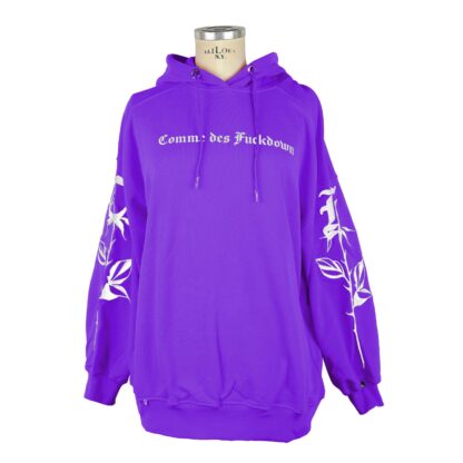 Comme Des Fuckdown - Chic Purple Cotton Hooded Sweatshirt