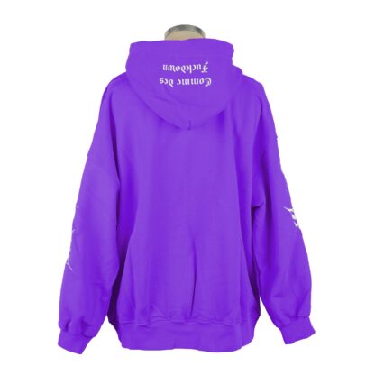 Comme Des Fuckdown - Chic Purple Cotton Hooded Sweatshirt