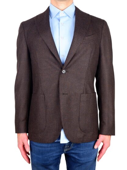 Made in Italy - Elegant Brown Merino Wool Classic Jacket