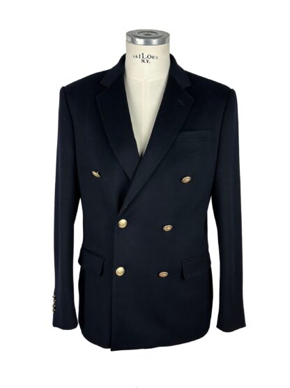 Made in Italy - Blue Virgin Wool Men Blazer