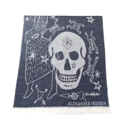 Alexander McQueen - Black Wool Men Scarf