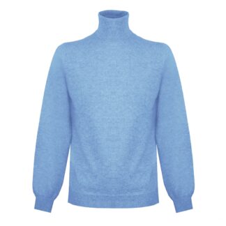 Malo - Elegant Cashmere Roundneck Sweater in Blue